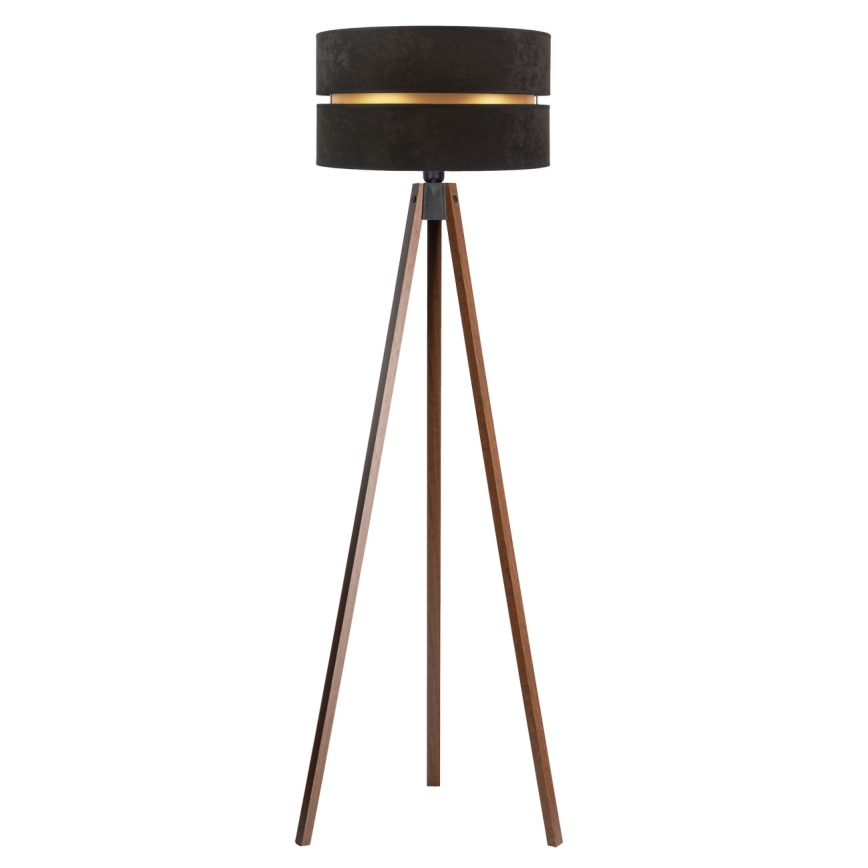 Duolla - Staande Lamp DUO 1xE27/60W/230V diameter 44 cm zwart/wengé