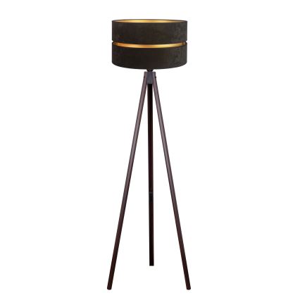Duolla - Staande Lamp DUO 1xE27/60W/230V diameter 44 cm zwart/wengé