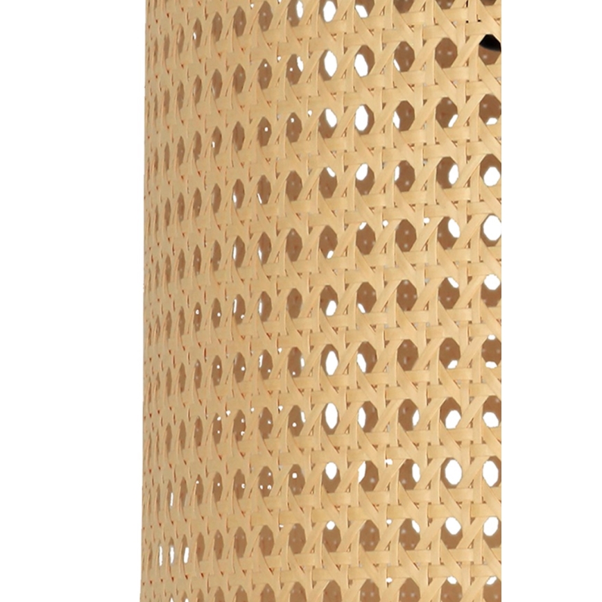 Duolla - Staande Lamp ROLLER 1xE27/15W/230V diameter 45 cm rotan/zwart