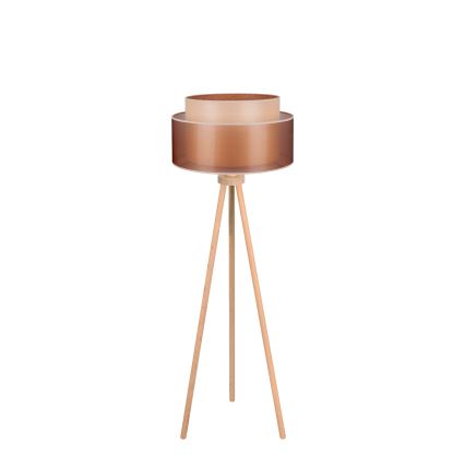 Duolla - Staande Lamp WOOD BOHO 1xE27/15W/230V diameter 45 cm koper/bruin/beige