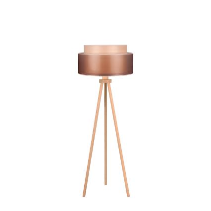 Duolla - Staande Lamp WOOD BOHO 1xE27/15W/230V diameter 45 cm koper/bruin/beige