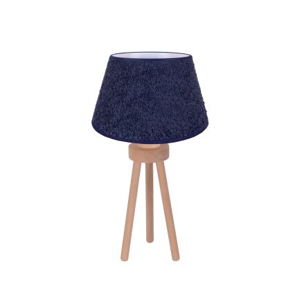 Duolla - Tafellamp BOUCLE 1xE27/15W/230V diameter 28 cm blauw/hout