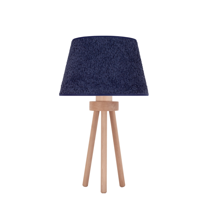 Duolla - Tafellamp BOUCLE 1xE27/15W/230V diameter 28 cm blauw/hout