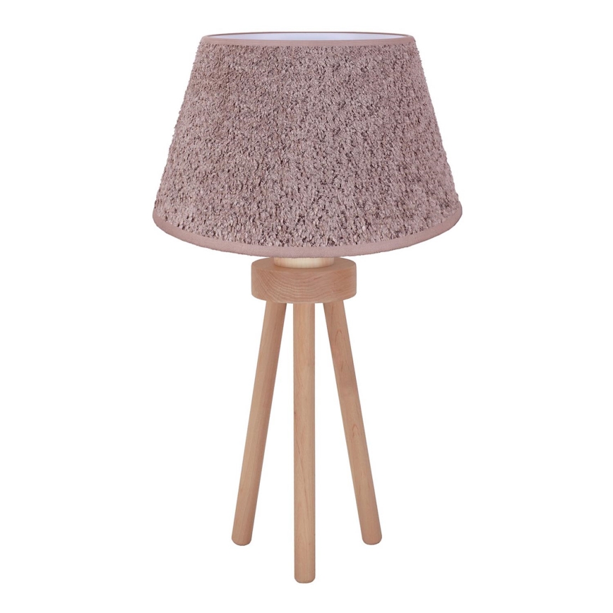 Duolla - Tafellamp BOUCLE 1xE27/15W/230V diameter 28 cm bruin/hout