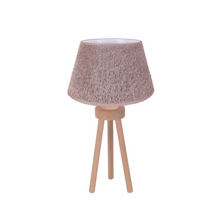 Duolla - Tafellamp BOUCLE 1xE27/15W/230V diameter 28 cm bruin/hout