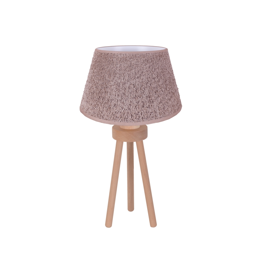 Duolla - Tafellamp BOUCLE 1xE27/15W/230V diameter 28 cm bruin/hout