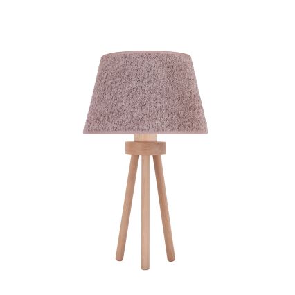 Duolla - Tafellamp BOUCLE 1xE27/15W/230V diameter 28 cm bruin/hout