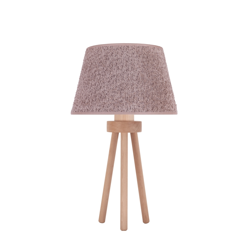 Duolla - Tafellamp BOUCLE 1xE27/15W/230V diameter 28 cm bruin/hout