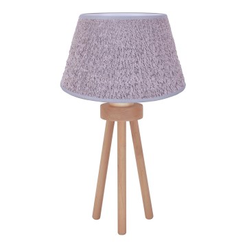 Duolla - Tafellamp BOUCLE 1xE27/15W/230V diameter 28 cm grijs/hout