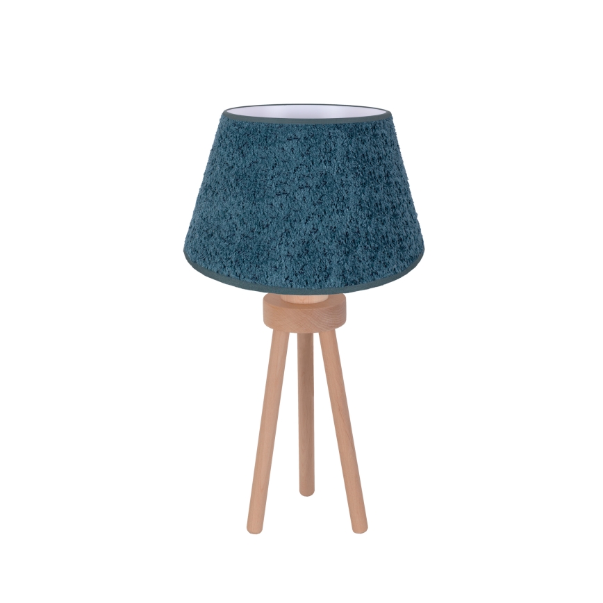 Duolla - Tafellamp BOUCLE 1xE27/15W/230V diameter 28 cm turquoise/hout