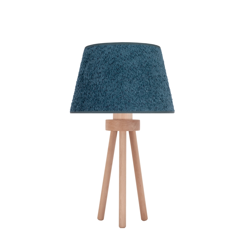 Duolla - Tafellamp BOUCLE 1xE27/15W/230V diameter 28 cm turquoise/hout