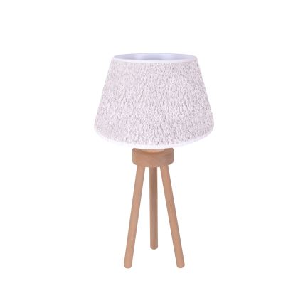 Duolla - Tafellamp BOUCLE 1xE27/15W/230V diameter 28 cm wit/hout