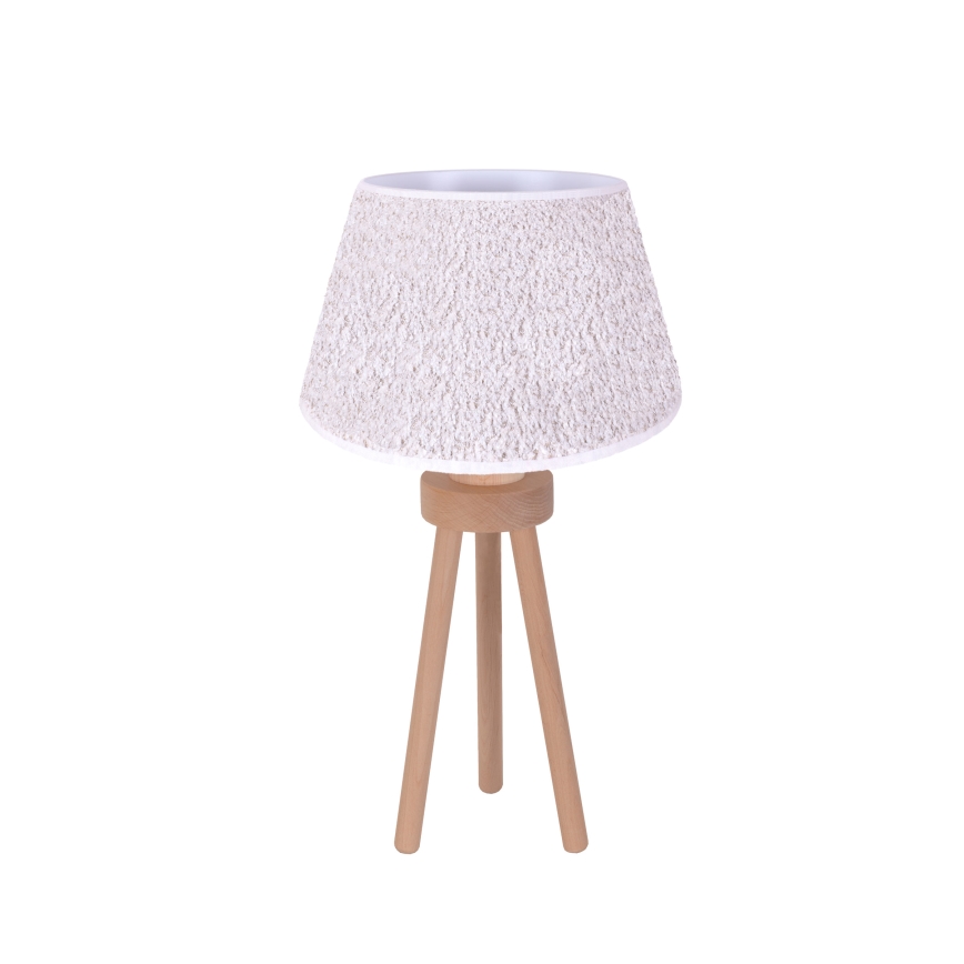 Duolla - Tafellamp BOUCLE 1xE27/15W/230V diameter 28 cm wit/hout
