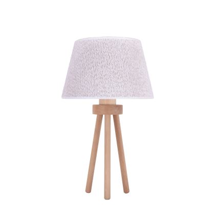 Duolla - Tafellamp BOUCLE 1xE27/15W/230V diameter 28 cm wit/hout