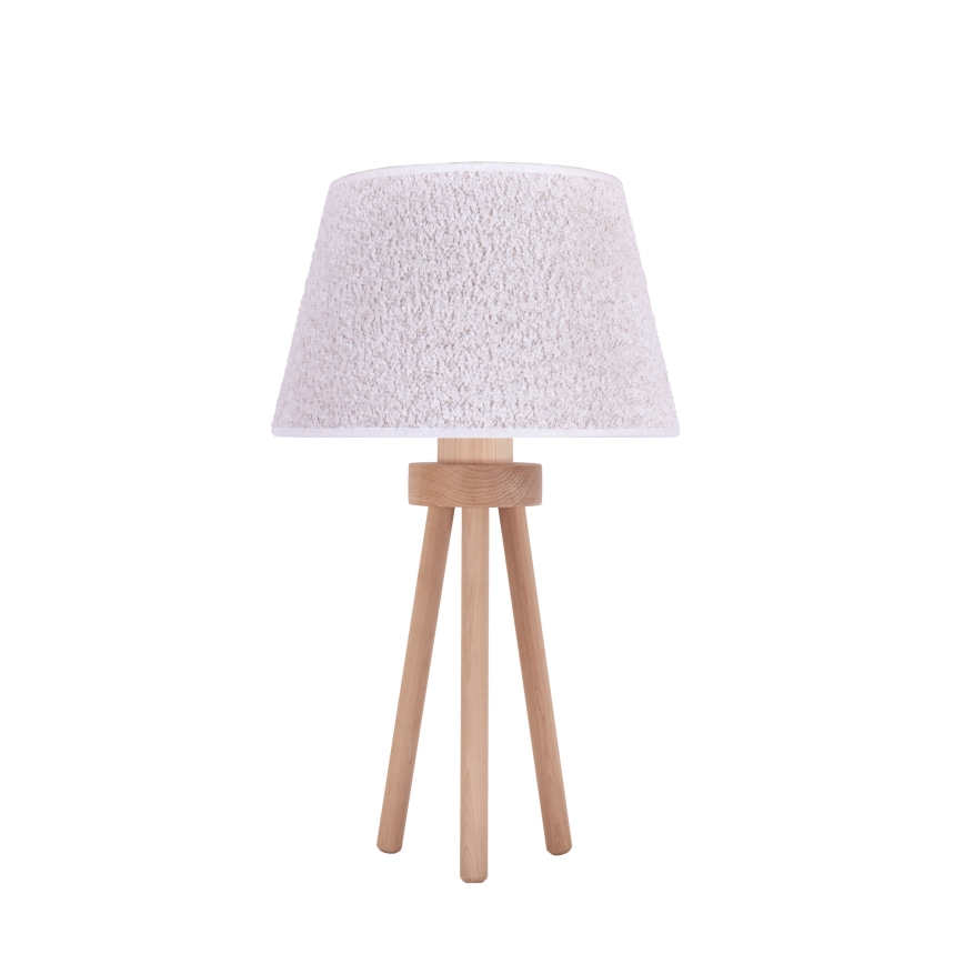 Duolla - Tafellamp BOUCLE 1xE27/15W/230V diameter 28 cm wit/hout
