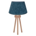 Duolla - Tafellamp BOUCLE 1xE27/15W/230V turquoise/hout