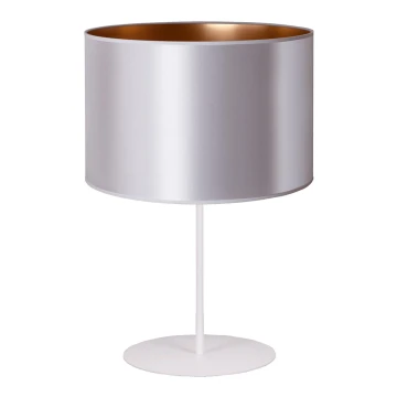 Duolla - Tafellamp CANNES 1xE14/15W/230V diameter 20 cm zilver/koper/wit