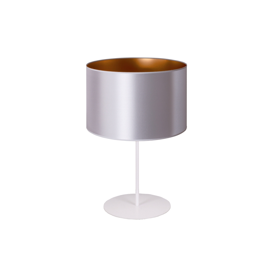 Duolla - Tafellamp CANNES 1xE14/15W/230V diameter 20 cm zilver/koper/wit