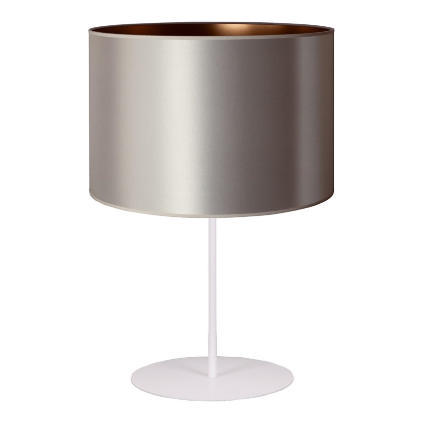 Duolla - Tafellamp CANNES 1xE14/15W/230V diameter 20 cm zilver/koper/wit