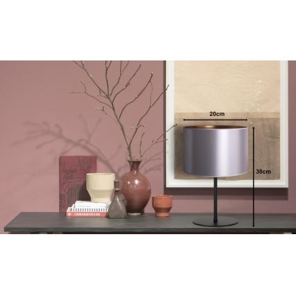 Duolla - Tafellamp CANNES 1xE14/15W/230V diameter 20 cm zilver/koper/zwart