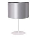 Duolla - Tafellamp CANNES 1xE14/15W/230V diameter 20 cm zilver/wit