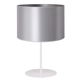 Duolla - Tafellamp CANNES 1xE14/15W/230V diameter 20 cm zilver/wit