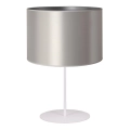 Duolla - Tafellamp CANNES 1xE14/15W/230V diameter 20 cm zilver/wit