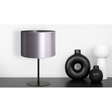 Duolla - Tafellamp CANNES 1xE14/15W/230V diameter 20 cm zilver/zwart