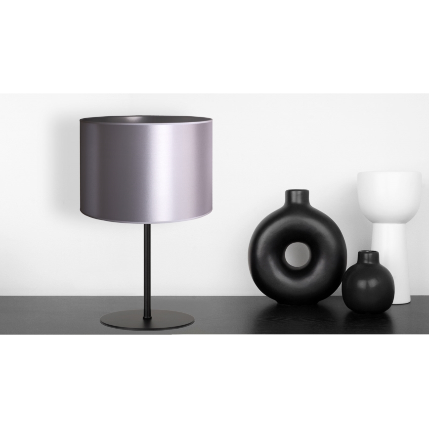 Duolla - Tafellamp CANNES 1xE14/15W/230V diameter 20 cm zilver/zwart