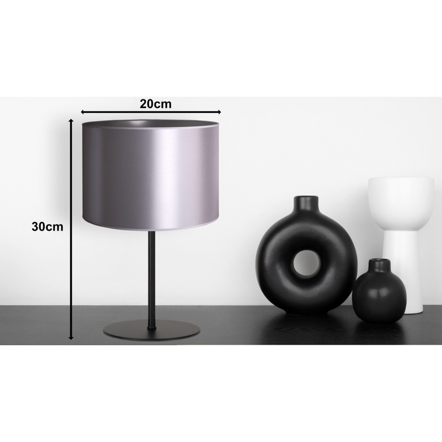 Duolla - Tafellamp CANNES 1xE14/15W/230V diameter 20 cm zilver/zwart