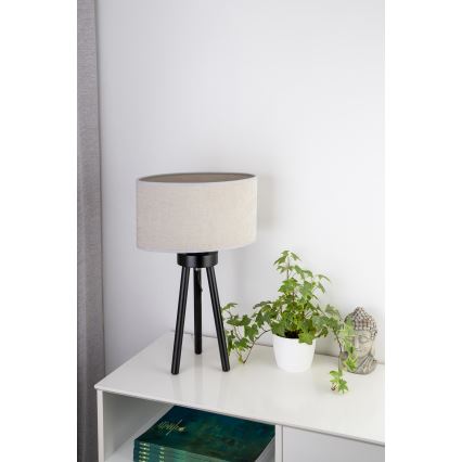 Duolla - Tafellamp OVAL 1xE27/15W/230V diameter 30 cm grijs