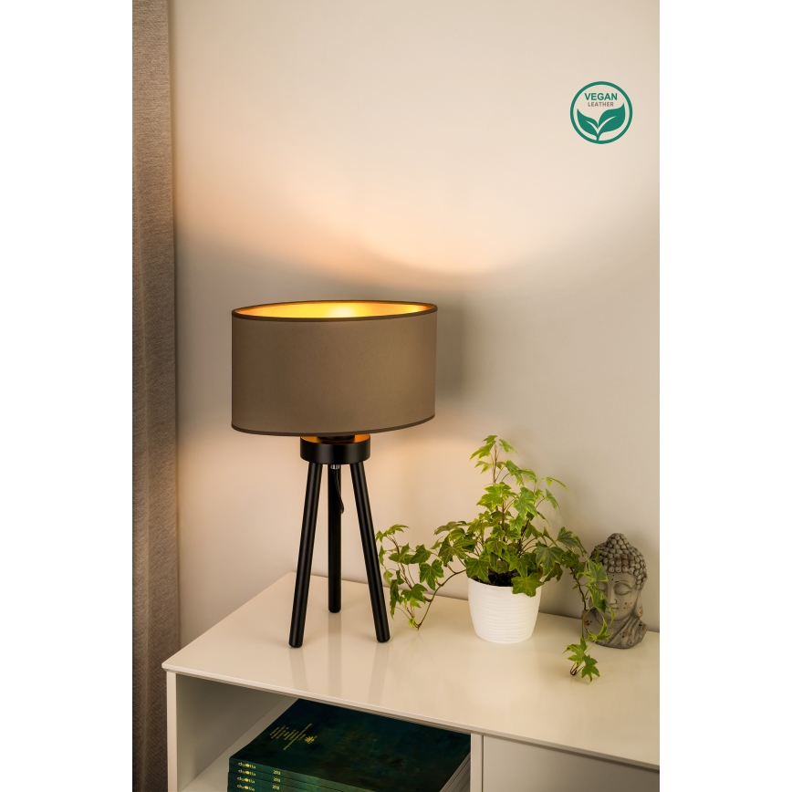Duolla - Tafellamp OVAL VEGAN 1xE27/15W/230V diameter 30 cm beige