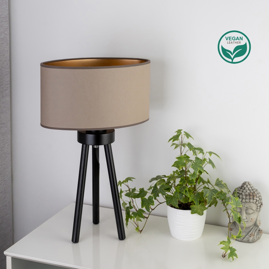 Duolla - Tafellamp OVAL VEGAN 1xE27/15W/230V diameter 30 cm beige
