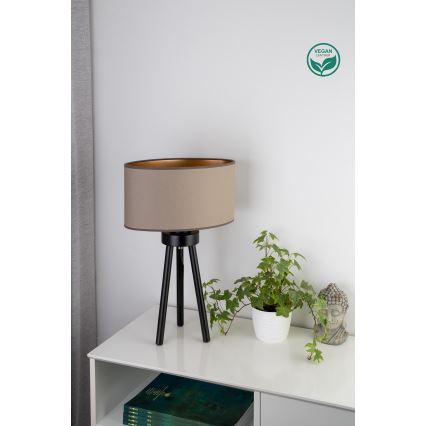 Duolla - Tafellamp OVAL VEGAN 1xE27/15W/230V diameter 30 cm beige