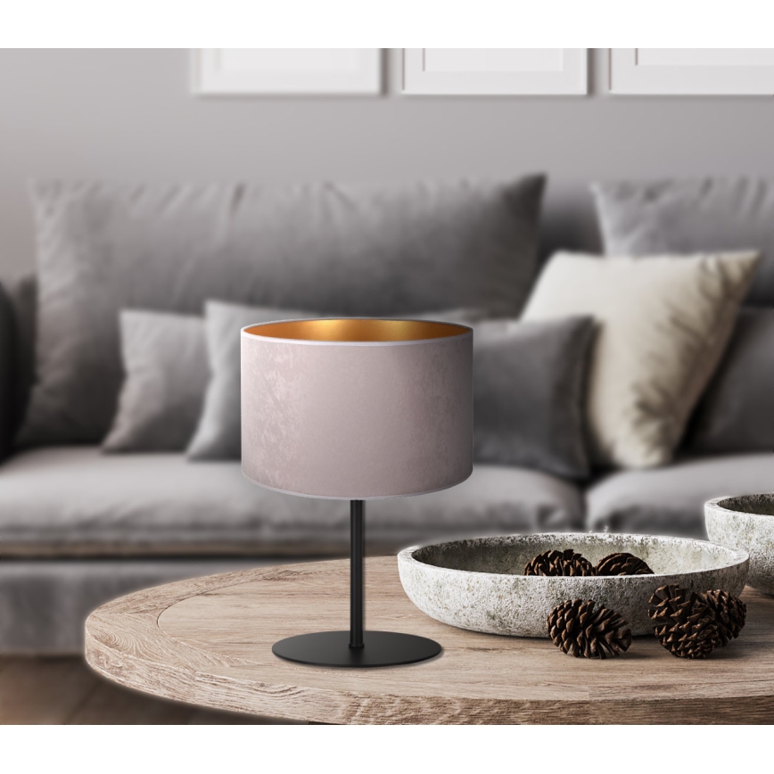 Duolla - Tafellamp ROLLER 1xE14/15W/230V diameter 20 cm grijs/goud