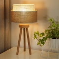 Duolla - Tafellamp YUTE BOHO 1xE27/15W/230V diameter 25 cm bruin/crème