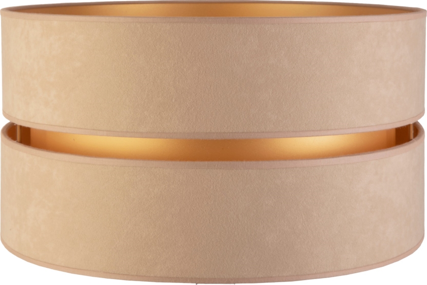 Duolla - Universele lampenkap DUO E27 diameter 40 cm beige/goud