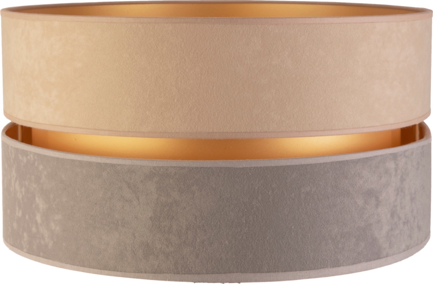 Duolla - Universele lampenkap DUO E27 diameter 40 cm beige/grijs/goud