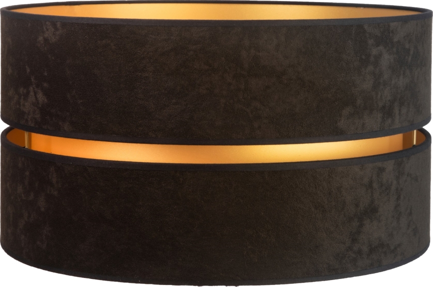 Duolla - Universele lampenkap DUO E27 diameter 40 cm zwart/goud