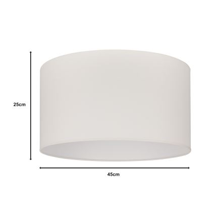 Duolla - Universele lampenkap ROLLER E27 diameter 45 cm crème