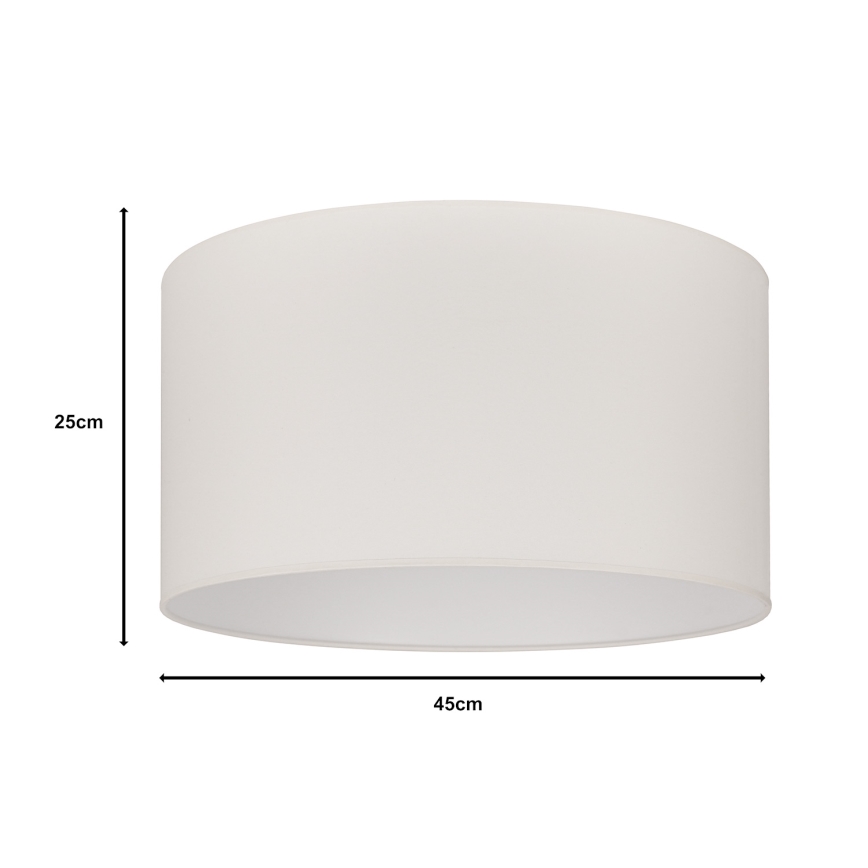 Duolla - Universele lampenkap ROLLER E27 diameter 45 cm crème