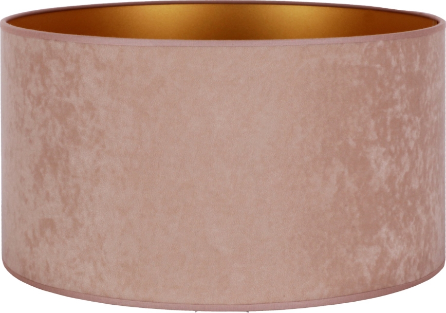 Duolla - Universele lampenkap VELVET E27 diameter 35 cm roze/goud