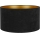 Duolla - Universele lampenkap VELVET E27 diameter 35 cm zwart/goud
