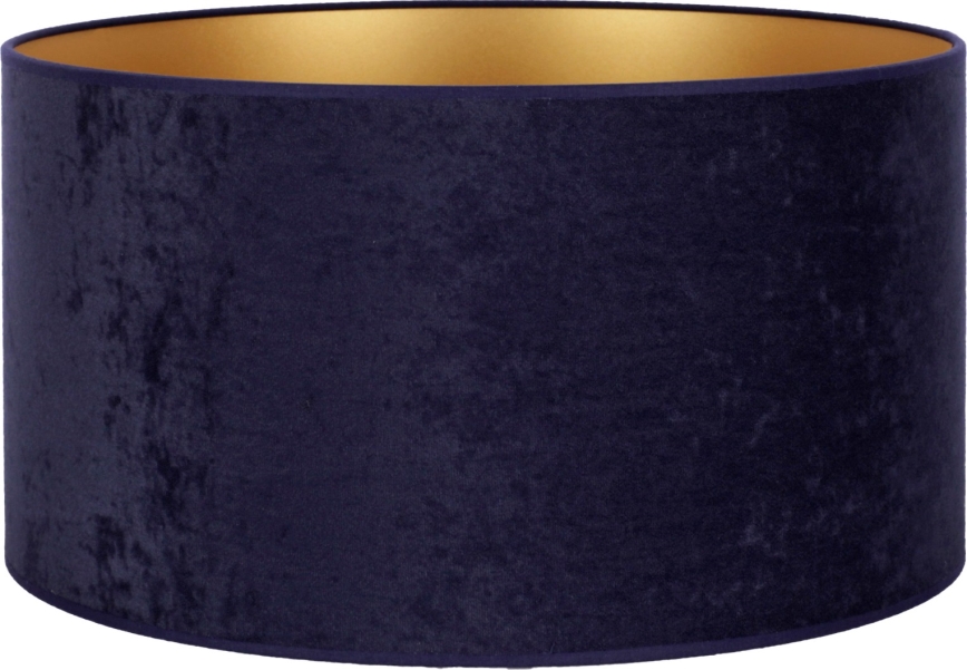 Duolla - Universele lampenkap VELVET E27 pr. 35 cm blauw/goud