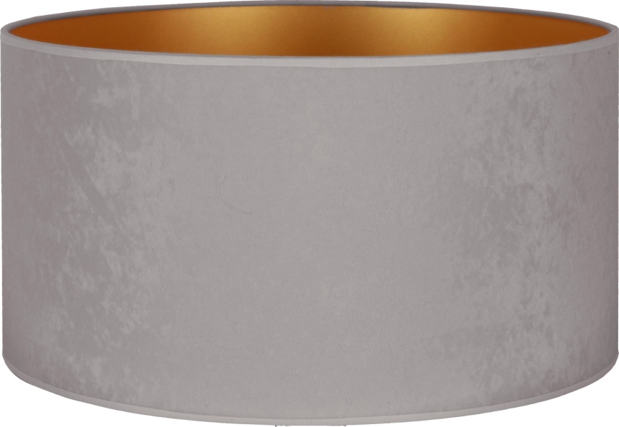 Duolla - Universele lampenkap VELVET E27 pr. 35 cm grijs/goud