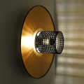 Duolla - Wandlamp TOKYO RATTAN 1xE27/15W/230V diameter 50 cm goud/zwart
