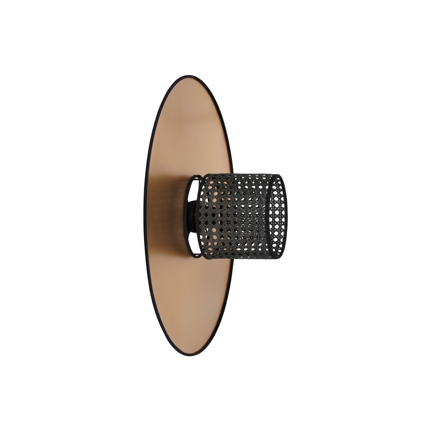 Duolla - Wandlamp TOKYO RATTAN 1xE27/15W/230V diameter 50 cm goud/zwart