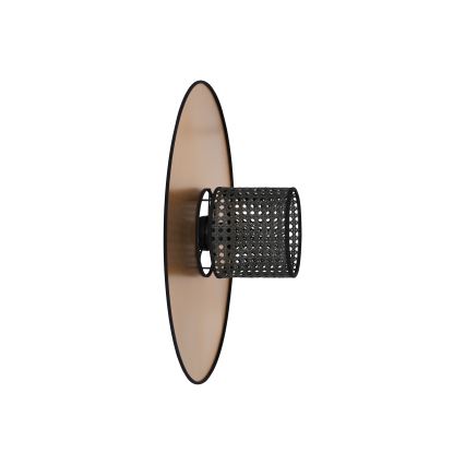 Duolla - Wandlamp TOKYO RATTAN 1xE27/15W/230V diameter 50 cm goud/zwart