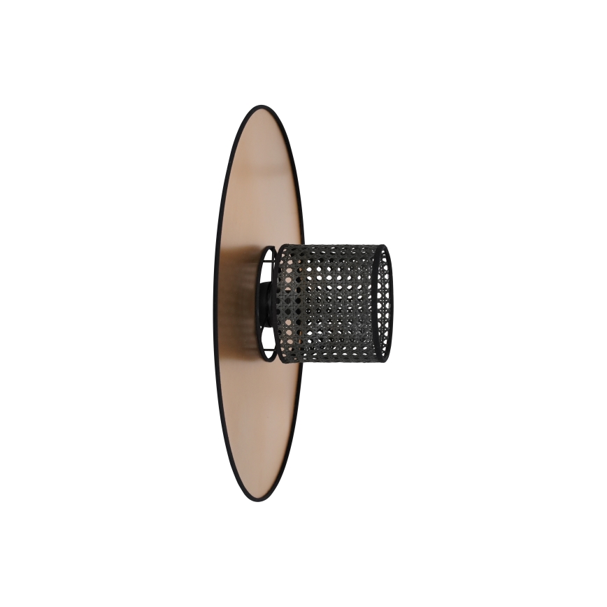 Duolla - Wandlamp TOKYO RATTAN 1xE27/15W/230V diameter 50 cm goud/zwart