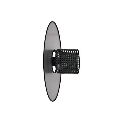 Duolla - Wandlamp TOKYO RATTAN 1xE27/15W/230V diameter 50 cm zilver/zwart